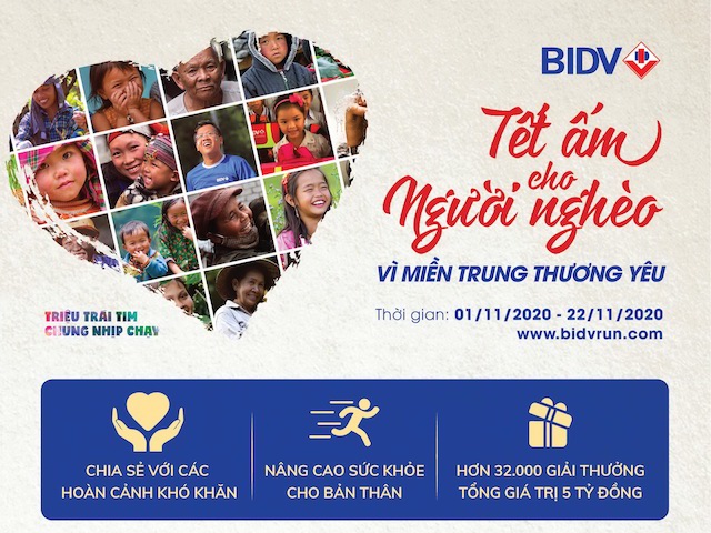 BIDV tổ chức giải chạy “Tết ấm cho người nghèo - Vì miền Trung thương yêu” - Ảnh 1