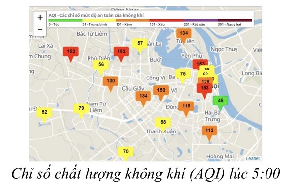 Chất lượng không khí Hà Nội ngày 2/9: Một số khu vực ở mức kém và xấu - Ảnh 1