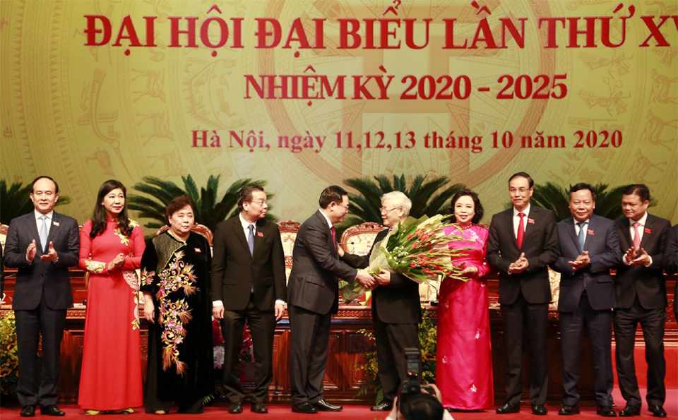 Một số hình ảnh tại Đại hội đại biểu Đảng bộ TP Hà Nội lần thứ XVII, nhiệm kỳ 2020 - 2025 - Ảnh 11