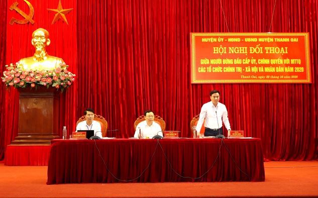 Huyện Thanh Oai đối thoại, giải đáp kiến nghị của người dân - Ảnh 2