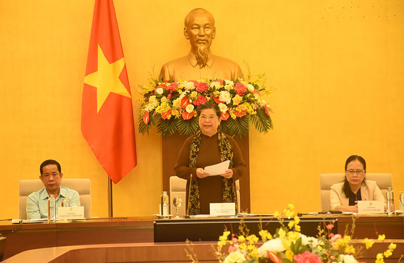 Phó Chủ tịch Thường trực Quốc hội Tòng Thị Phóng gặp gỡ cán bộ chủ chốt Công đoàn Thủ đô - Ảnh 4