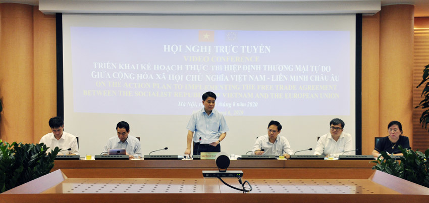 Chủ tịch UBND TP Nguyễn Đức Chung: Hà Nội nỗ lực thực thi EVFTA đạt hiệu quả cao - Ảnh 1