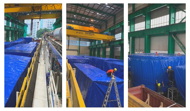 Máy đào ngầm đường sắt Nhổn - ga Hà Nội đã lắp ráp xong và trên đường về Hải Phòng - Ảnh 7