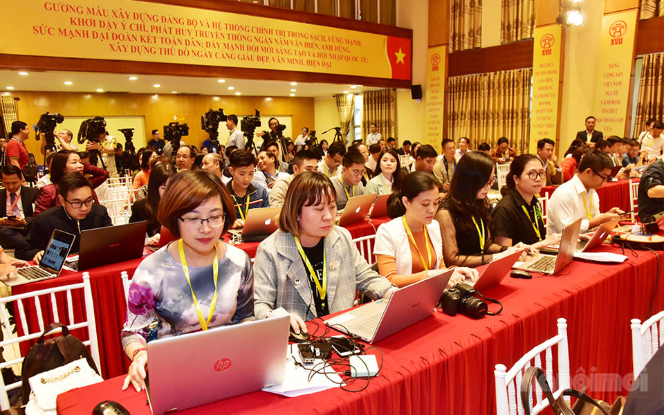 Họp báo thông tin kết quả Đại hội đại biểu lần thứ XVII Đảng bộ TP Hà Nội, nhiệm kỳ 2020-2025 - Ảnh 4