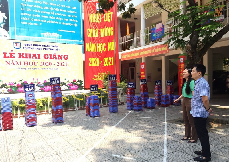 Quận Thanh Xuân: Tổ chức lễ khai giảng bảo đảm an toàn phòng dịch - Ảnh 2