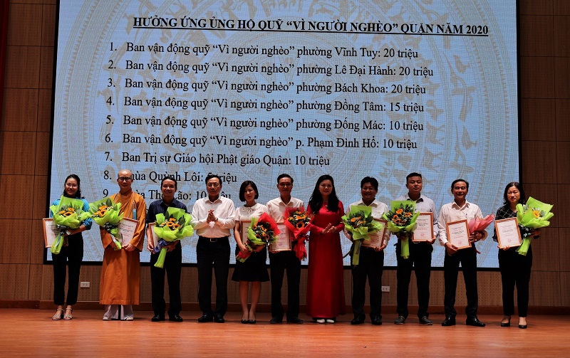 Quận Hai Bà Trưng: Hết tháng 11/2020, Quỹ "Vì người nghèo" các cấp sẽ đạt và vượt chỉ tiêu 2,2 tỷ đồng - Ảnh 1