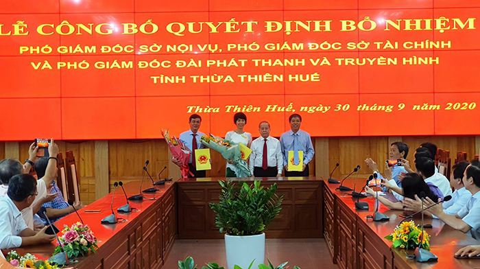 Thừa Thiên Huế bổ nhiệm 3 Phó Giám đốc cấp sở - Ảnh 1