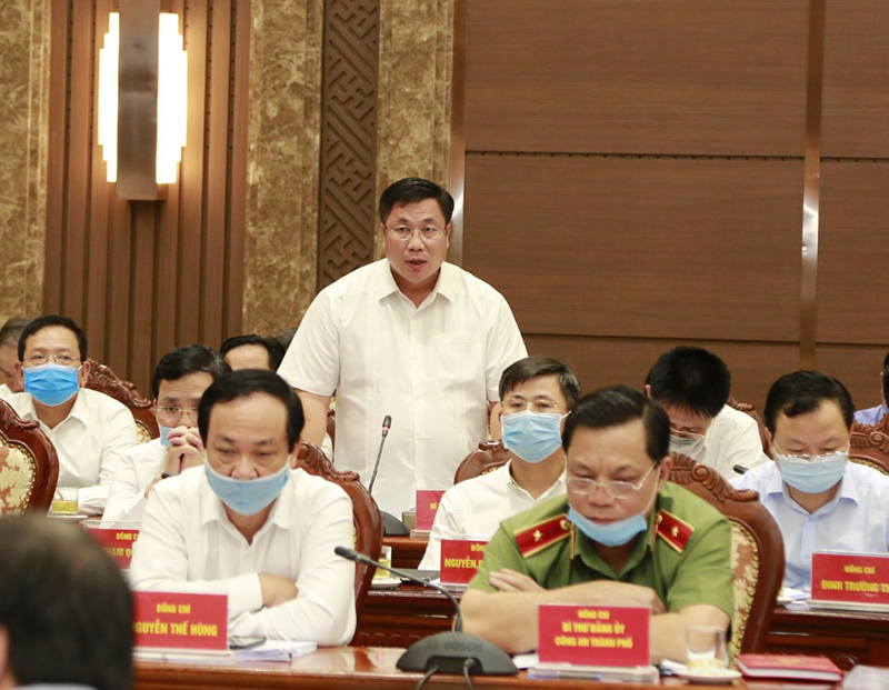 BCH Đảng bộ TP Hà Nội góp ý hoàn thiện Dự thảo Văn kiện Đại hội lần thứ XVII Đảng bộ TP - Ảnh 5