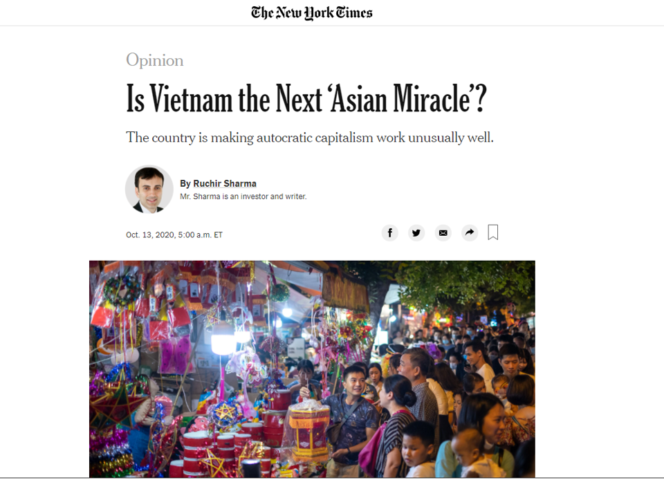 Thời báo New York: Kỳ tích châu Á tiếp theo là Việt Nam? - Ảnh 1