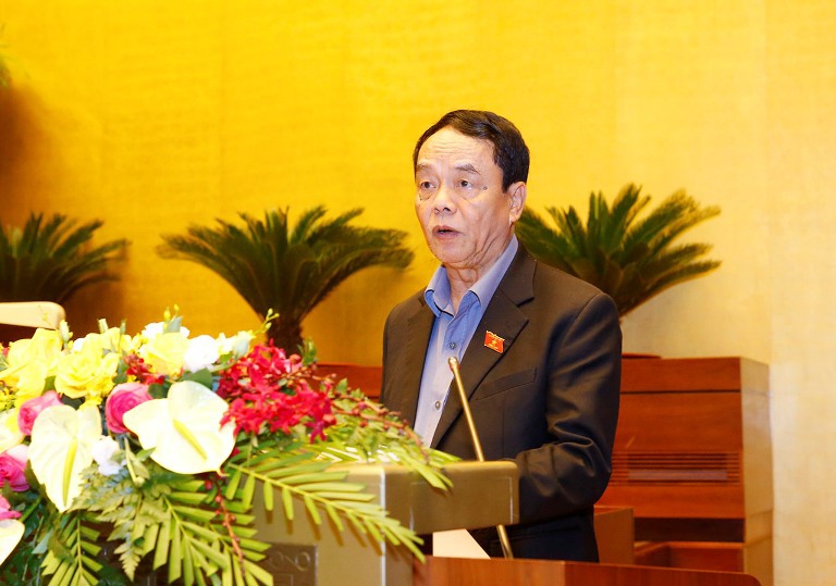 Quốc hội nghe Báo cáo giải trình, tiếp thu, chỉnh lý dự thảo Luật Biên phòng Việt Nam - Ảnh 1