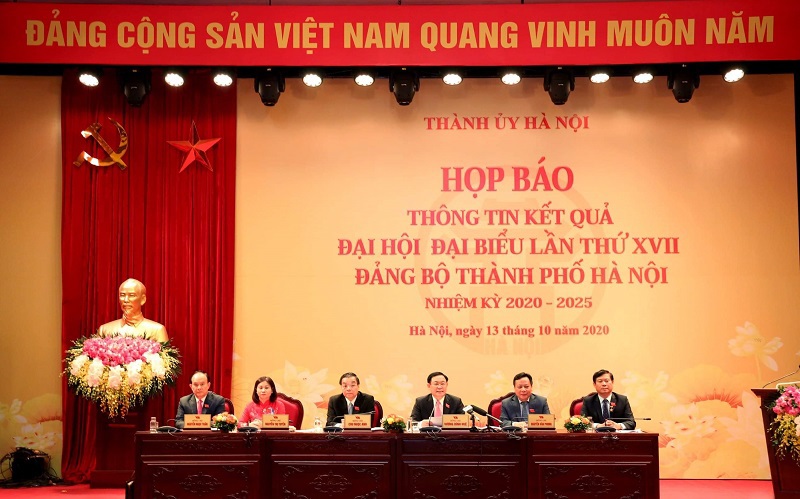 Họp báo thông tin kết quả Đại hội đại biểu lần thứ XVII Đảng bộ TP Hà Nội, nhiệm kỳ 2020-2025 - Ảnh 1