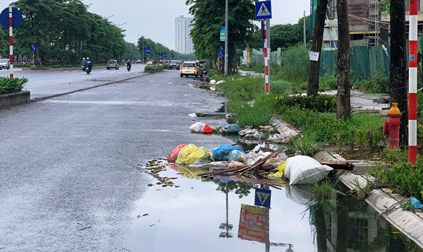 Đại lộ Chu Văn An nhếch nhác vì rác thải - Ảnh 2