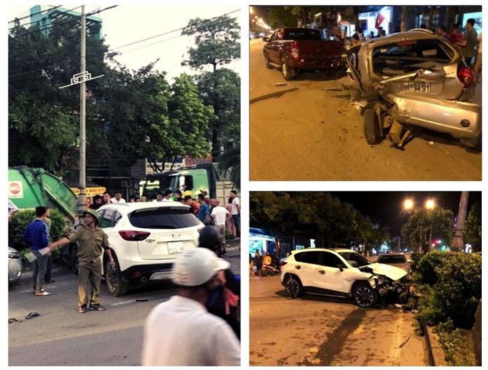 Hà Nội: Xe điên tông hàng loạt phương tiện ở thị xã Sơn Tây - Ảnh 1