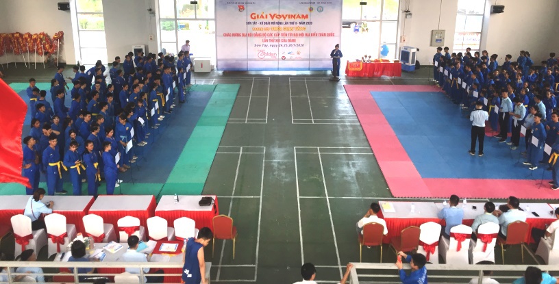 450 vận động viên tham gia Giải Vovinam Sơn Tây- Xứ Đoài mở rộng - Ảnh 1