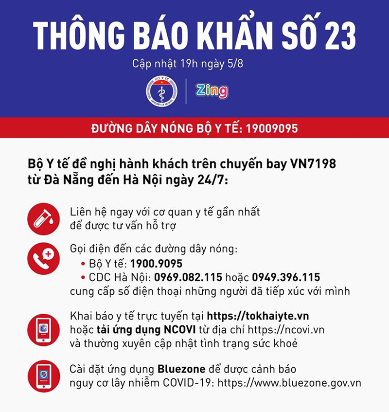 Khẩn: Tìm những người trên chuyến bay từ Đà Nẵng đến Hà Nội - Ảnh 1