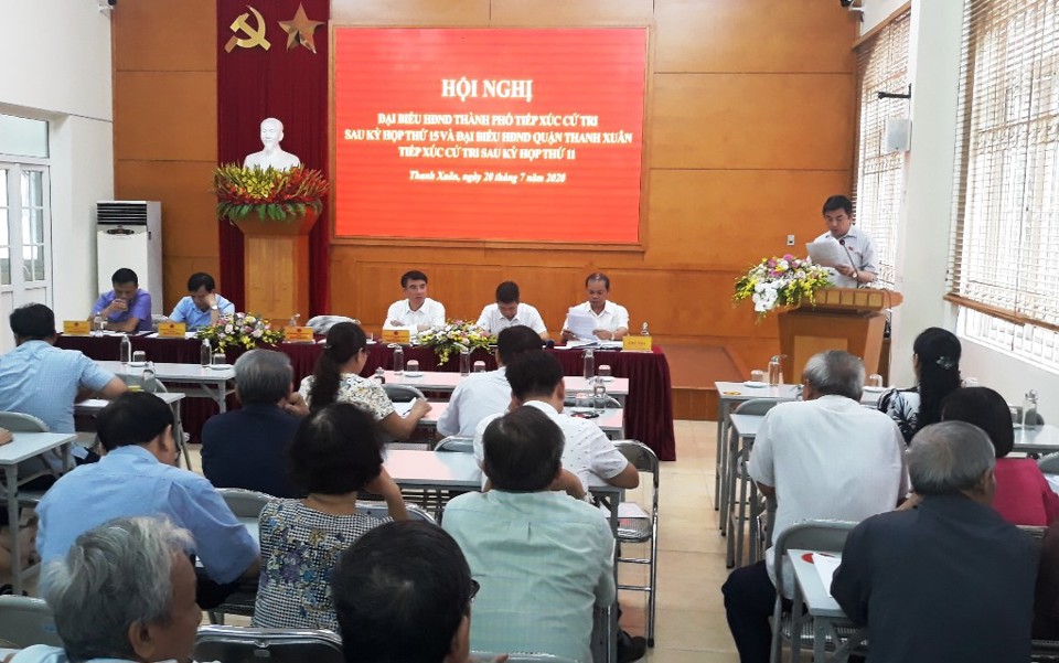 Cử tri quận Thanh Xuân kiến nghị xây nhà hội họp dân cư - Ảnh 1
