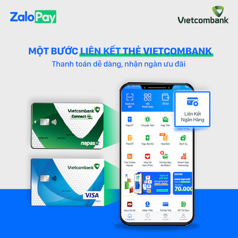 Ra mắt dịch vụ nạp, rút ví điện tử ZaloPay sử dụng thẻ ghi nợ Vietcombank - Ảnh 1