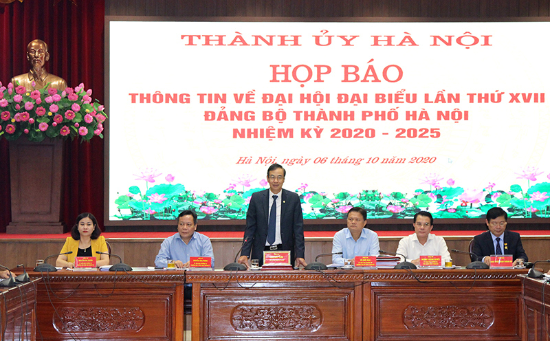 Đại hội đại biểu Đảng bộ thành phố Hà Nội lần thứ XVII diễn ra từ ngày 11 đến ngày 13 tháng 10 - Ảnh 1