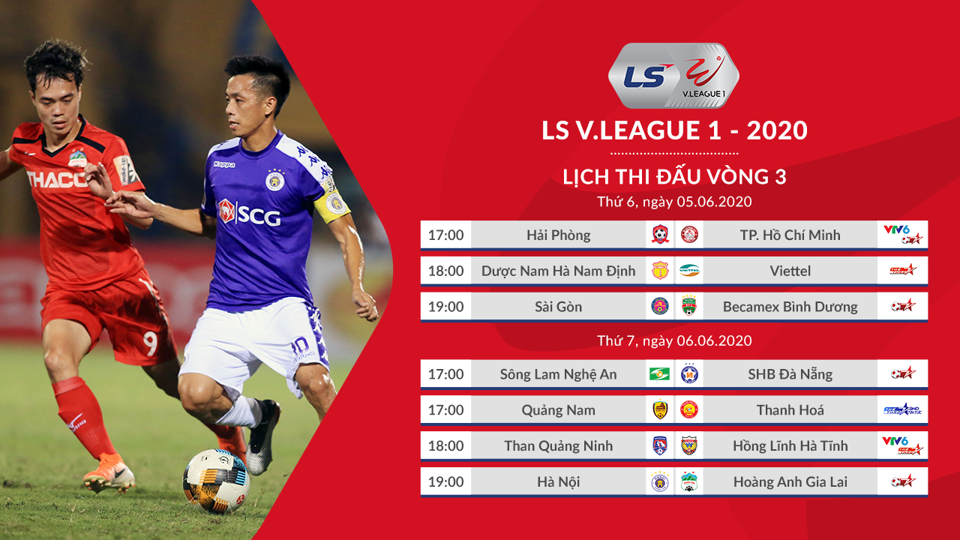 Lịch thi đấu vòng 3 V-League 2020: "Đại chiến" Hà Nội FC và HAGL tại Hàng Đẫy - Ảnh 1