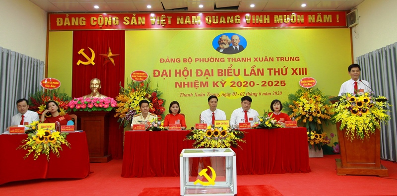 Đảng bộ phường Thanh Xuân Trung tổ chức thành công Đại hội nhiệm kỳ 2020-2025 - Ảnh 1