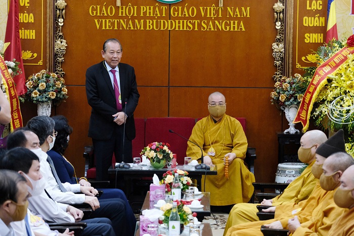 Phó Thủ tướng Thường trực Chính phủ Trương Hòa Bình chúc mừng Giáo hội Phật giáo Việt Nam - Ảnh 1