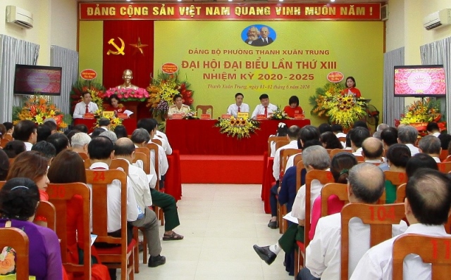Đảng bộ phường Thanh Xuân Trung tổ chức thành công Đại hội nhiệm kỳ 2020-2025 - Ảnh 2