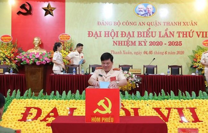 Đảng bộ Công an quận Thanh Xuân tổ chức thành công Đại hội nhiệm kỳ 2020-2025 - Ảnh 3