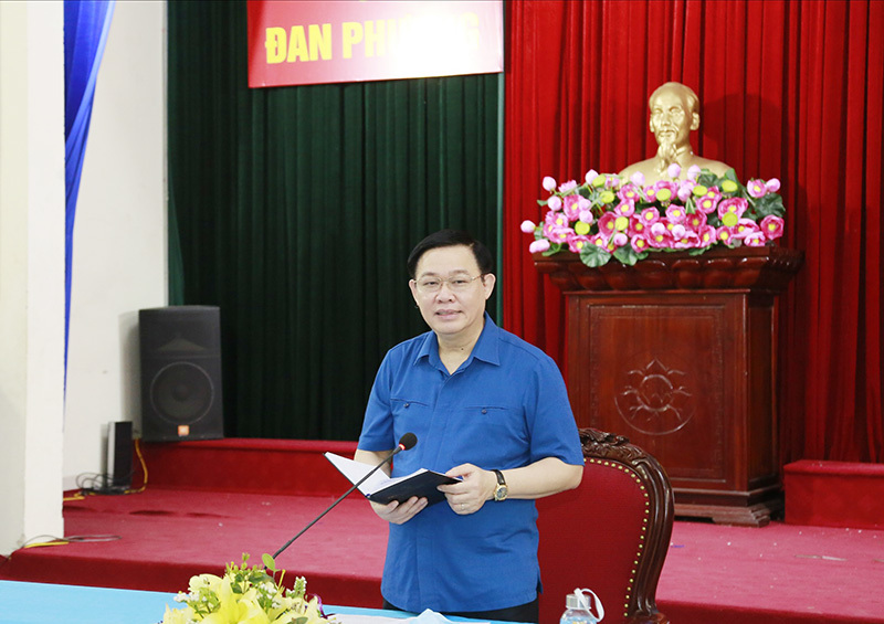 Bí thư Thành ủy Vương Đình Huệ: Làm tốt quy hoạch để phát triển huyện Đan Phượng thành quận - Ảnh 1