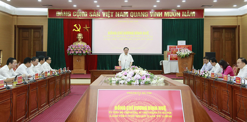 Bí thư Thành ủy Vương Đình Huệ: Phát triển Nam Từ Liêm thành quận trung tâm mới của Thủ đô - Ảnh 1