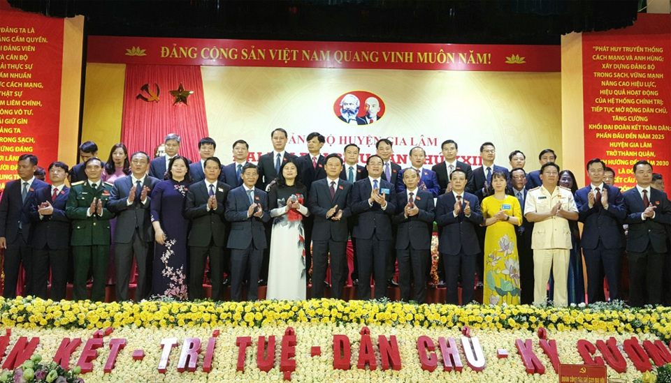 Đại hội đại biểu Đảng bộ huyện Gia Lâm lần thứ XXII: Hoàn thành các chương trình đề ra - Ảnh 1