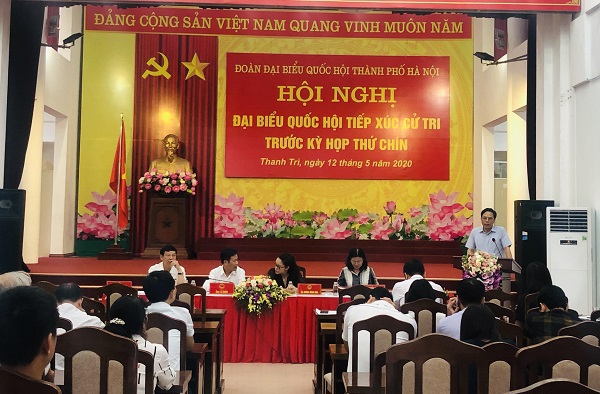 Cử tri huyện Thanh Trì kiến nghị TP Hà Nội đẩy nhanh tiến độ Nhà máy xử lý nước thải Yên Xá - Ảnh 1