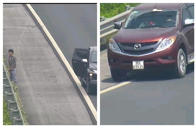Xử phạt tài xế ô tô chạy lùi, dừng xe đi vệ sinh trên cao tốc Hà Nội - Hải Phòng - Ảnh 1