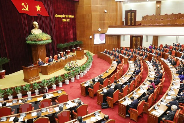 Ngày làm việc thứ nhất Hội nghị lần thứ 12 Ban Chấp hành TW Đảng tại Hà Nội
