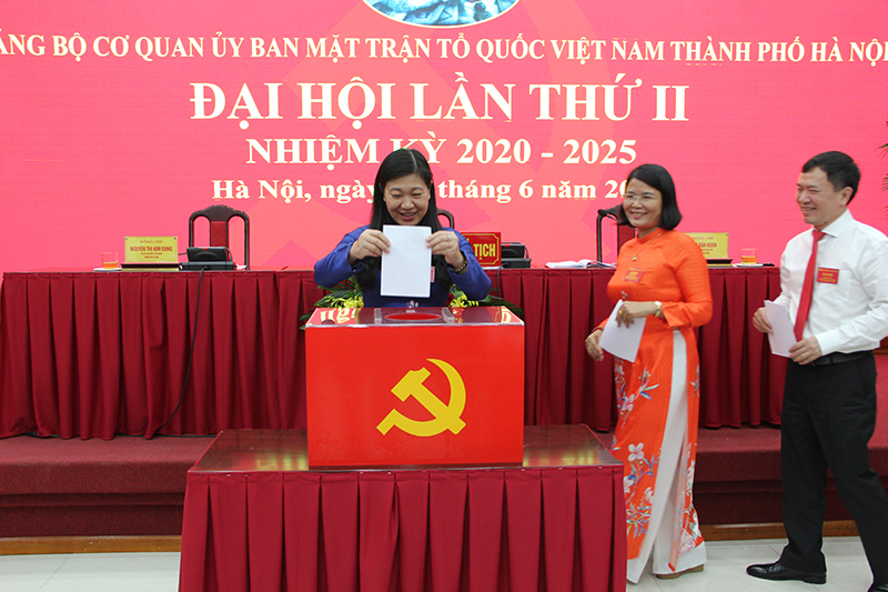 Đại hội Đảng bộ cơ quan Ủy ban Mặt trận Tổ quốc Việt Nam thành phố Hà Nội nhiệm kỳ 2020-2025 thành công tốt đẹp - Ảnh 1