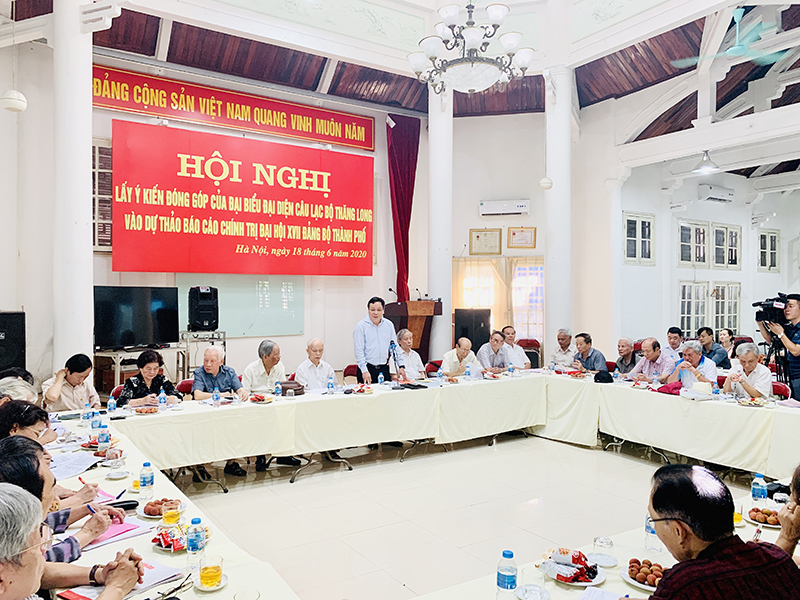 Câu lạc bộ Thăng Long đóng góp ý kiến cho Dự thảo Văn kiện Đại hội XVII Đảng bộ Thành phố Hà Nội - Ảnh 1