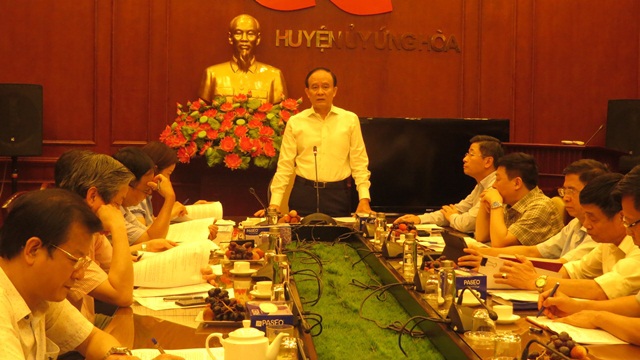 Phó Chủ tịch Thường trực HĐND thành phố: Ứng Hòa tiếp tục rà soát, làm tốt công tác chuẩn bị cho Đại hội Đảng bộ huyện - Ảnh 1