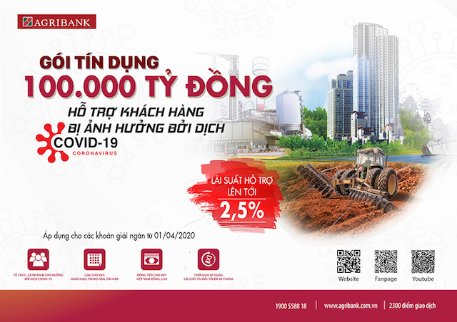 Agribank giảm thêm lãi suất gói tín dụng 100.000 tỷ đồng hỗ trợ khách hàng ảnh hưởng bởi Covid-19 - Ảnh 1