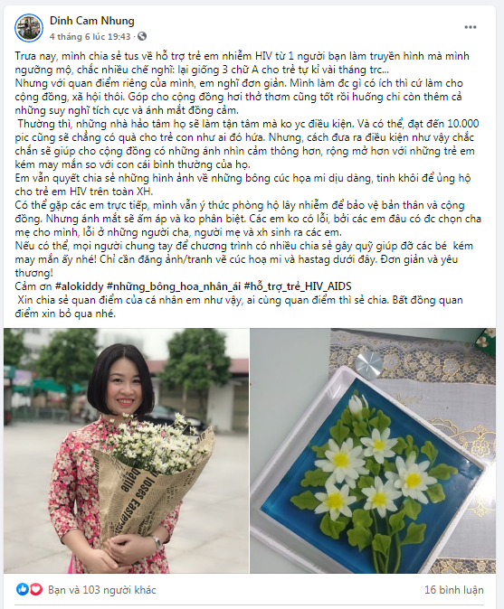 Sao Việt và cộng đồng mạng hưởng ứng chiến dịch "Những bông hoa nhân ái" vì trẻ em HIV - Ảnh 3