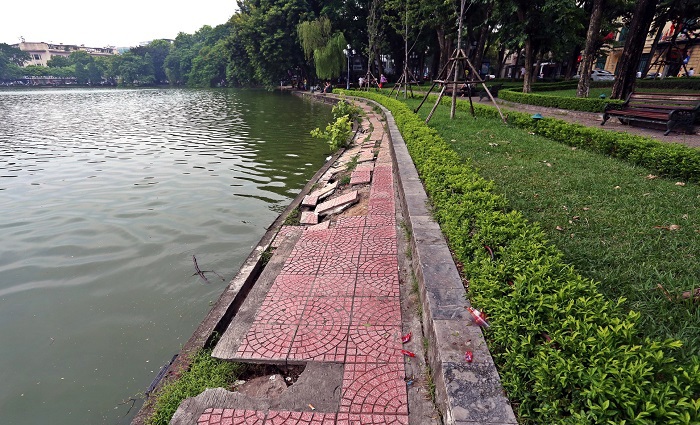 Hà Nội: Cải tạo bờ kè Hồ Gươm bằng khối bê tông cốt sợi đúc sẵn - Ảnh 6