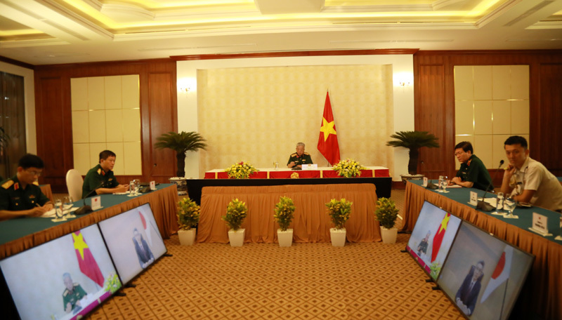 Điện đàm trực tuyến cấp Thứ trưởng Bộ Quốc phòng Việt Nam - Nhật Bản - Ảnh 1