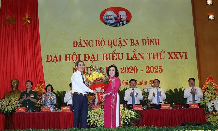 Đồng chí Hoàng Minh Dũng Tiến tái đắc cử Bí thư Quận ủy Ba Đình nhiệm kỳ 2020-2025 - Ảnh 3