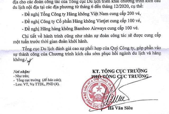 Dư luận bất  ngờ khi Tổng cục Du lịch kêu gọi các hãng bay cấp vé miễn phí - Ảnh 2