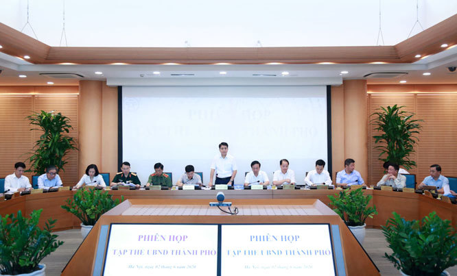Tập thể UBND TP Hà Nội xem xét 9 nội dung chuẩn bị trình HĐND Thành phố - Ảnh 1