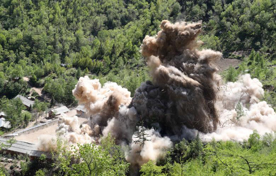 Những hình ảnh mới nhất Triều Tiên phá bỏ bãi thử hạt nhân Punggye-ri - Ảnh 1