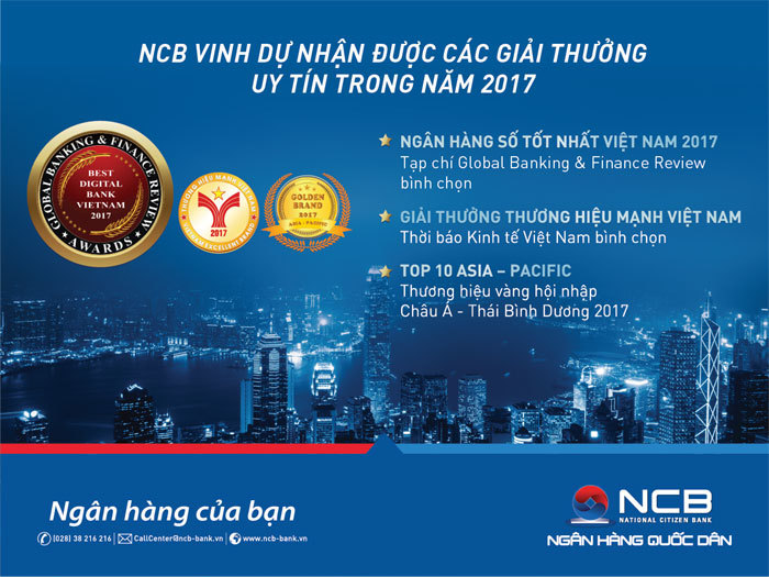 Ngân hàng NCB vinh dự nhận 2 Giải thưởng Quốc tế danh giá - Ảnh 1