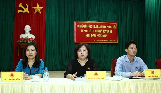 Chủ tịch HĐND TP Hà Nội Nguyễn Thị Bích Ngọc tiếp xúc cử tri tại quận Hà Đông - Ảnh 1