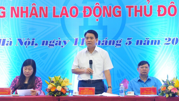 Chủ tịch Nguyễn Đức Chung đối thoại với công nhân lao động Hà Nội - Ảnh 7