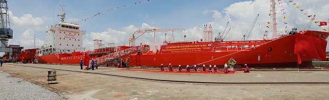 Hải Phòng: Bàn giao tàu trọng tải 6.500 tấn đầu tiên xuất khẩu sang Hàn Quốc - Ảnh 1