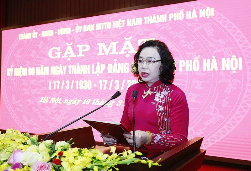 Hà Nội gặp mặt nhân Kỷ niệm 90 năm thành lập Đảng bộ Thành phố - Ảnh 2