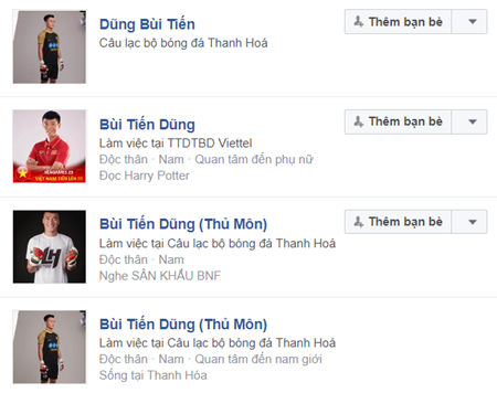 200 tài khoản Facebook mạo danh cầu thủ U23 Việt Nam - Ảnh 1